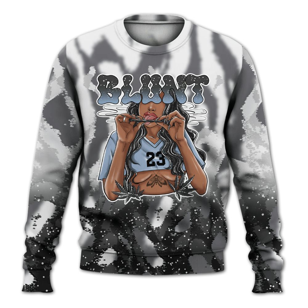 Sweatshirt To Match Reverse Black White 6s - Bluntz Burnz All Over Print