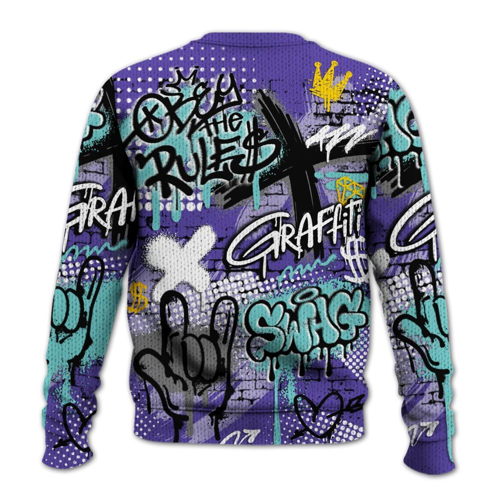 Knitted Sweater To Match Low Hornets 1s - True It Real Graffiti Streetwear