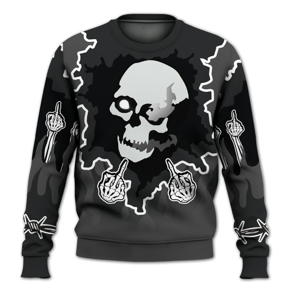 Sweatshirt To Match Fear 4s - F Around Find Out Graphic Trapped All Over Print