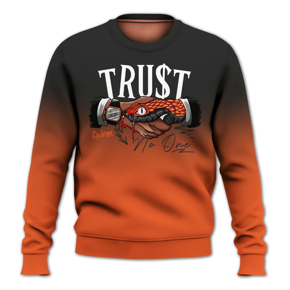 Sweatshirt To Match Retro High OG Shattered Backboard 1s - Trust No One Drip All Over Print