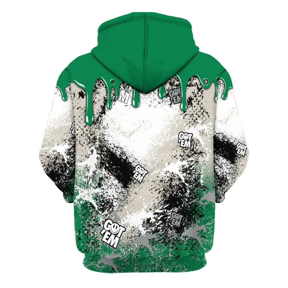 Hoodie To Match Lucky Green 2s - Dripping 23 Drip All Over Print