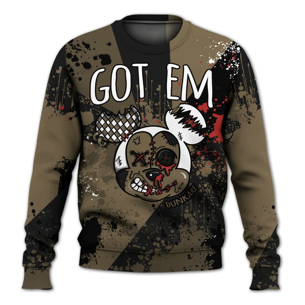 Sweatshirt To Match Olive 9s - Got Em Drip All Over Print