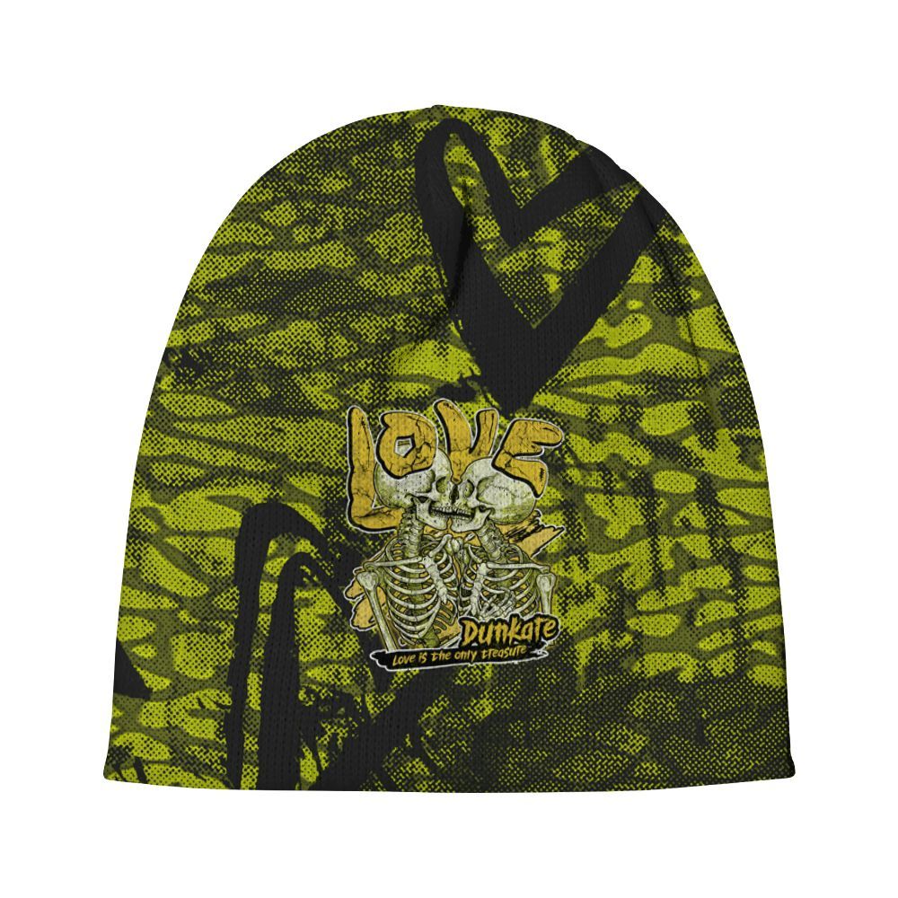 Beanie Hat To Match Dunk Low QS Halloween Skull - Skull Love Graphic