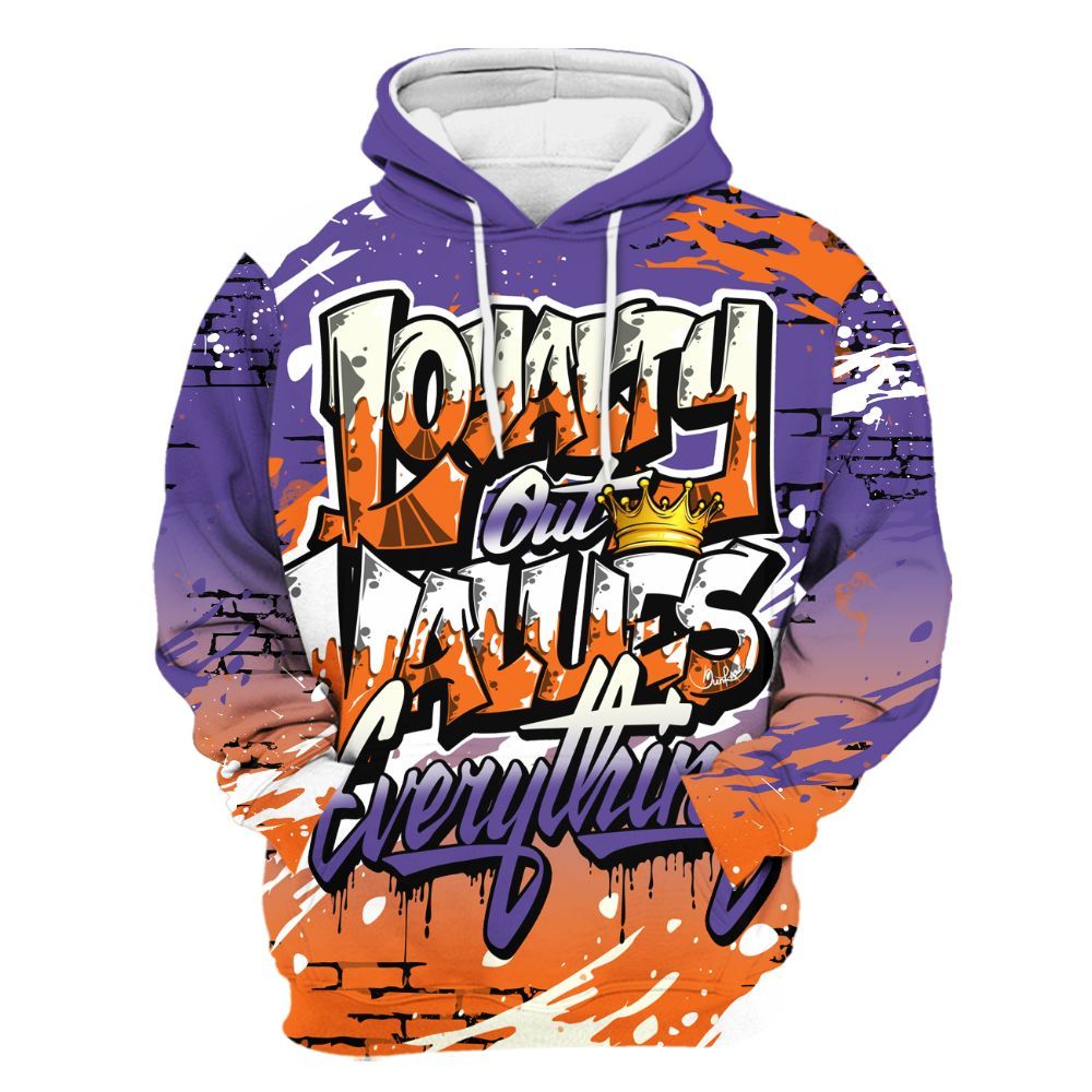 Hoodie To Match Air Max Waffle SP Voltage Purple - Values Of Loyalty Drip All Over Print