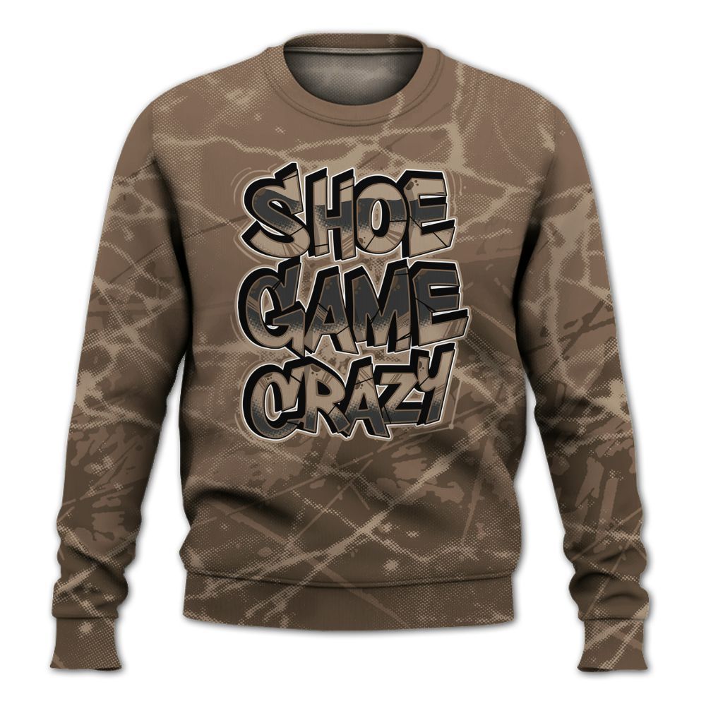 Sweatshirt To Match Dark Mocha Jack - Shoe Game Crazy Graphic All Over Print