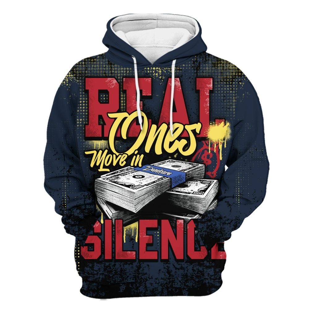 Hoodie To Match Dunk Low COJP What The 2024 - Move In Silence Money Street Retro All Over Print