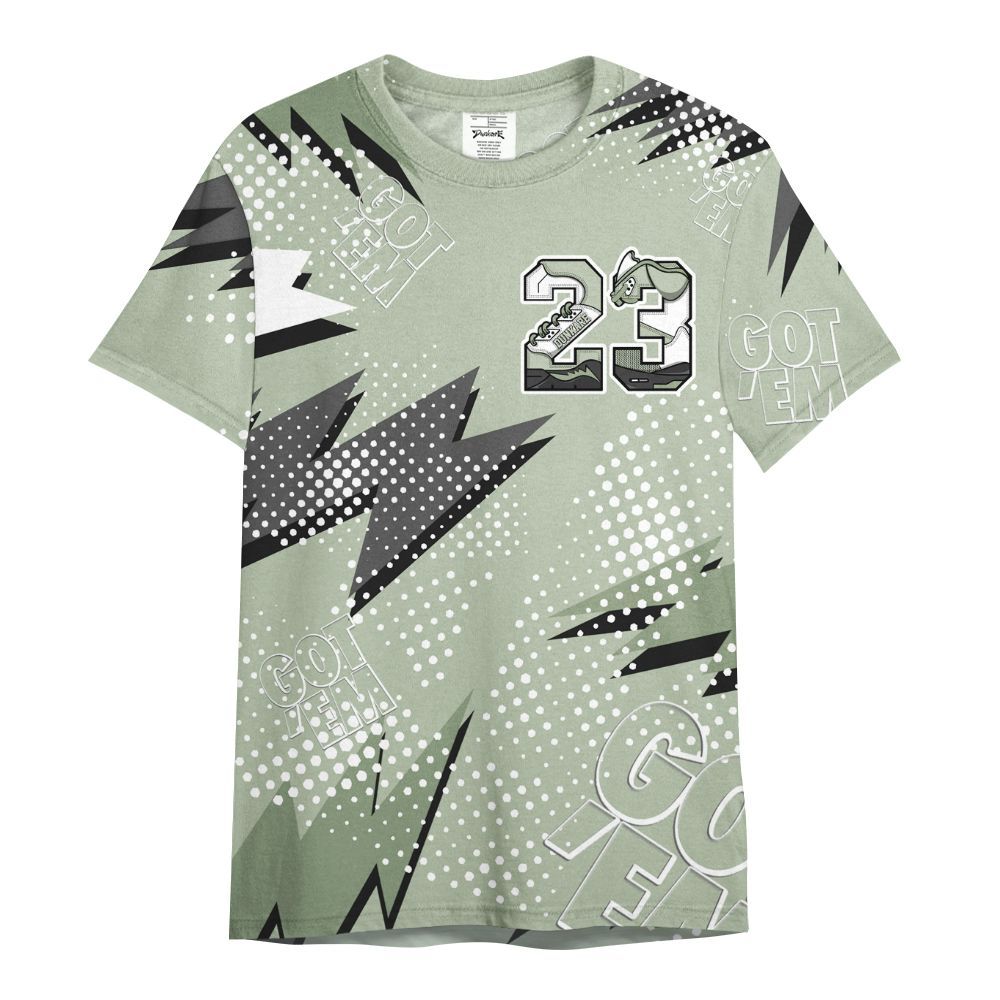 Shirt To Match Seafoam Sail 4s - Custom Name Number 23 5s All Over Print