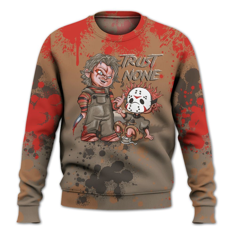 Sweatshirt To Match Air Max Rocky Distressed - Trust No One Scary All Over Print