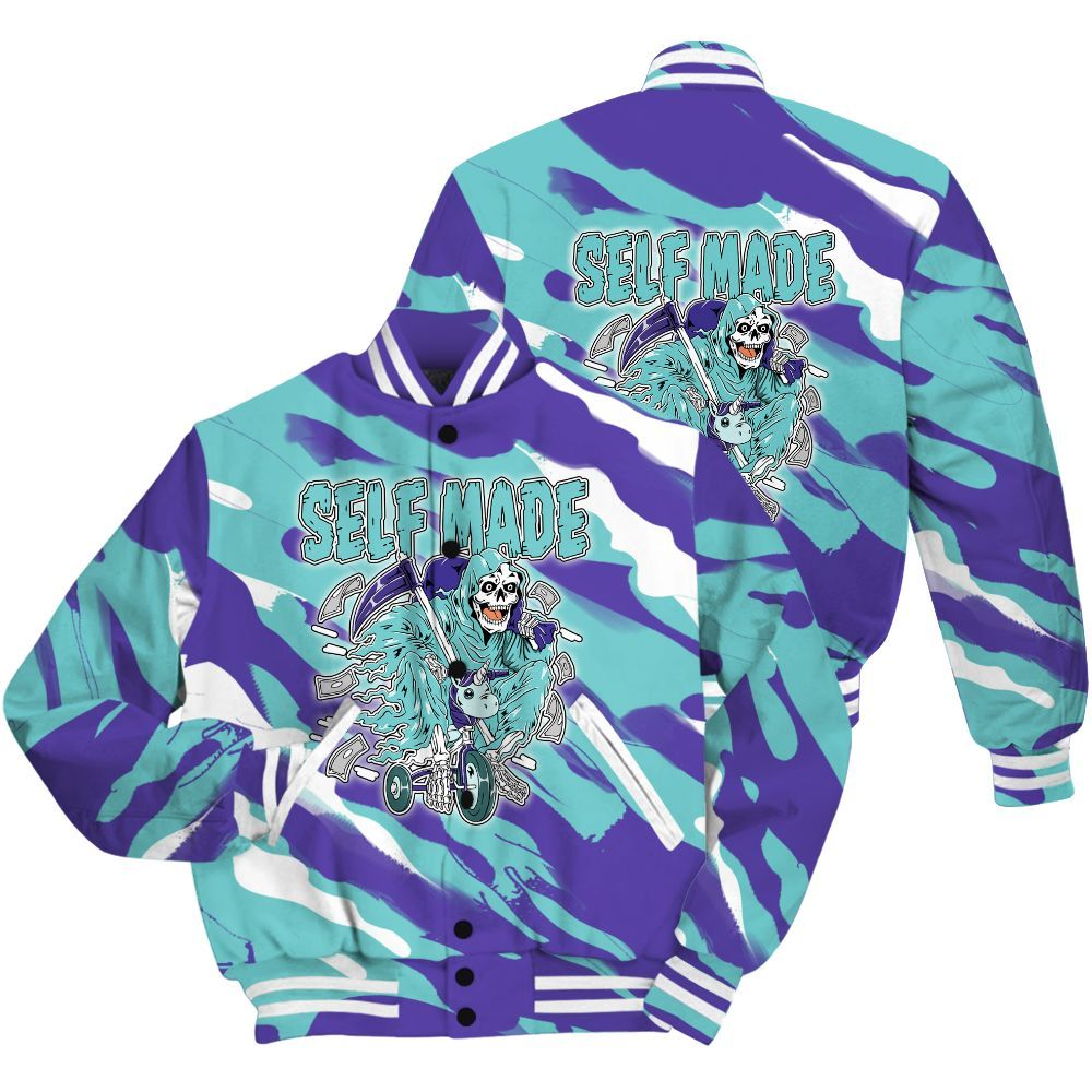 Varsity Jacket To Match Low Hornets 1s Shirt - Self Make Skeleton Colored All Over Print