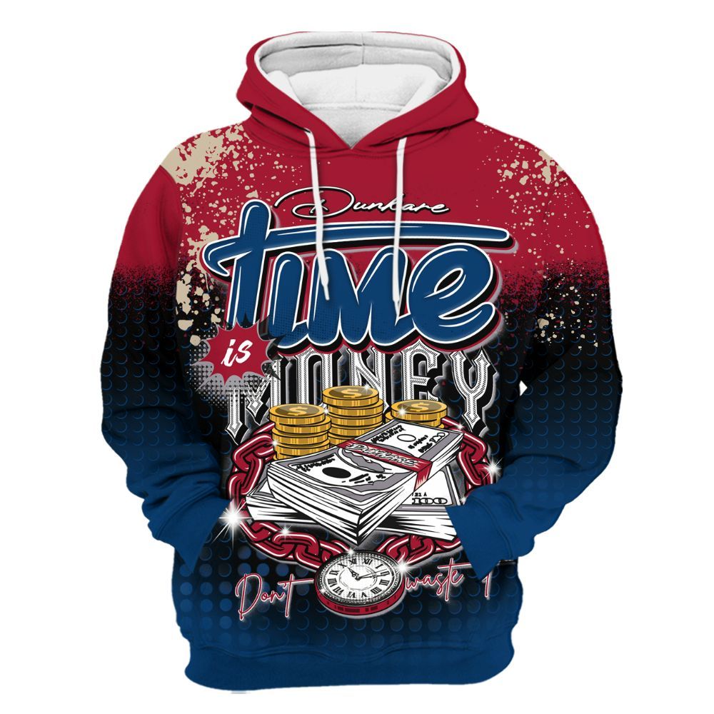 Hoodie To Match Rare Air 4s - Time Is Money Halftone All Over Print