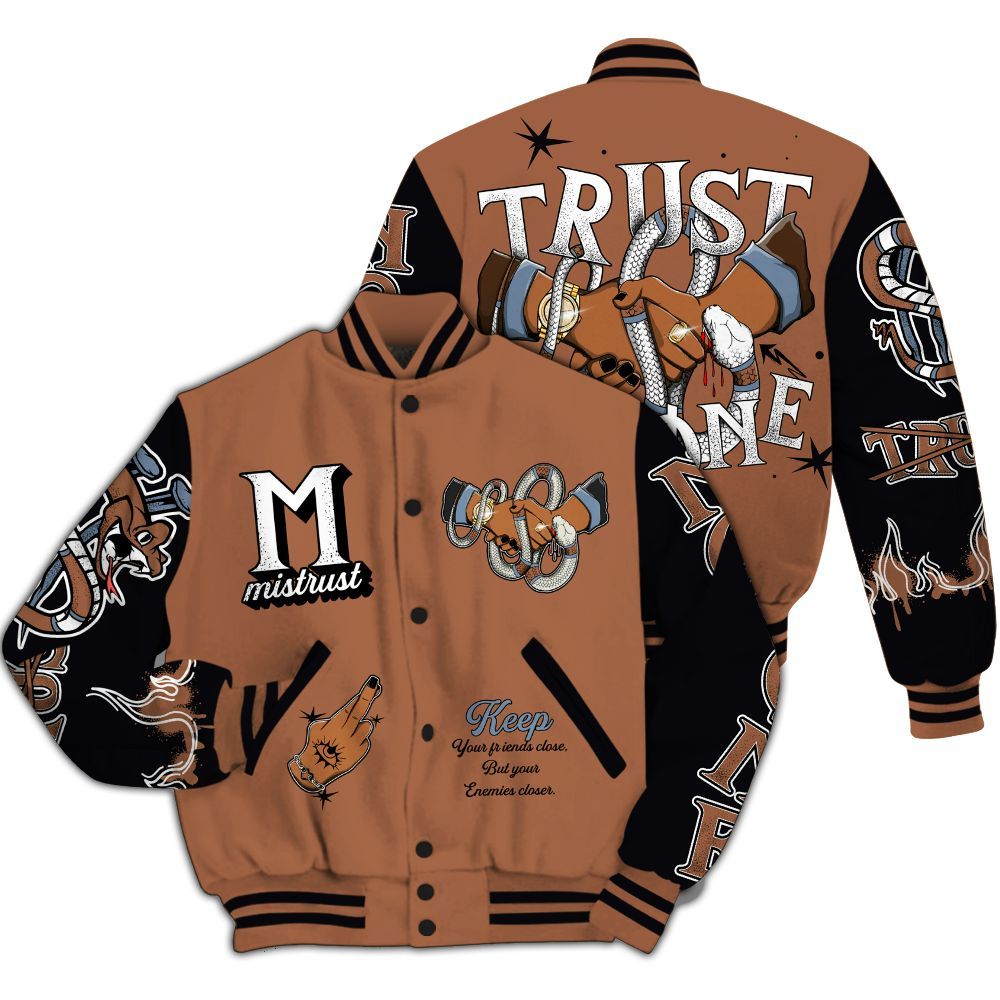 Varsity Jacket To Match Air Foamposite Metallic Copper - Trust No One Snake-Bite Street Style All Over Print