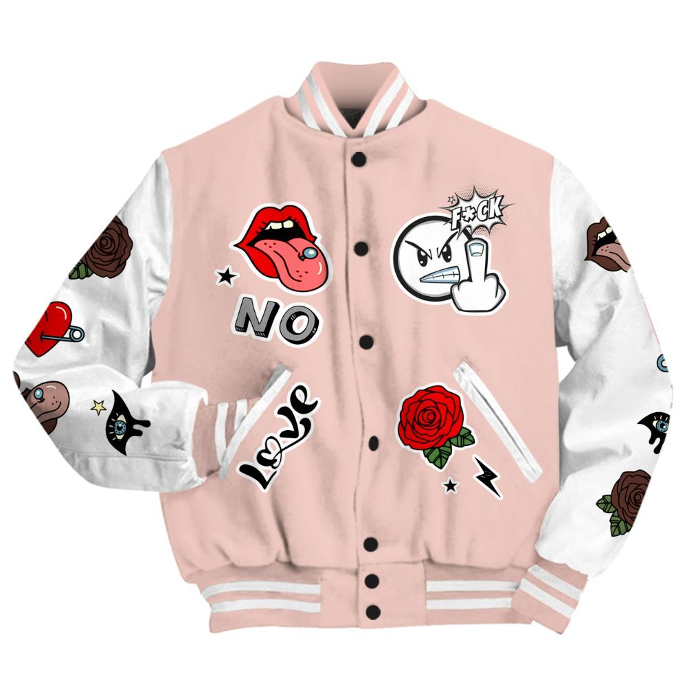 Varsity Jacket To Match Low Legend Pink 11s - FK Around Find Out All Over Print