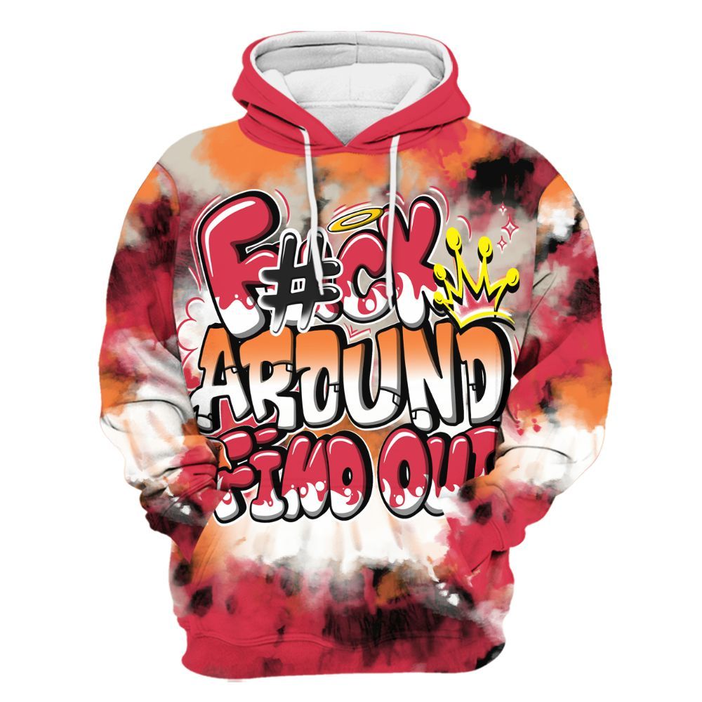 Hoodie To Match Air Max Portal Bright Ceramic - Tie Dye FK Around Find Out All Over Print