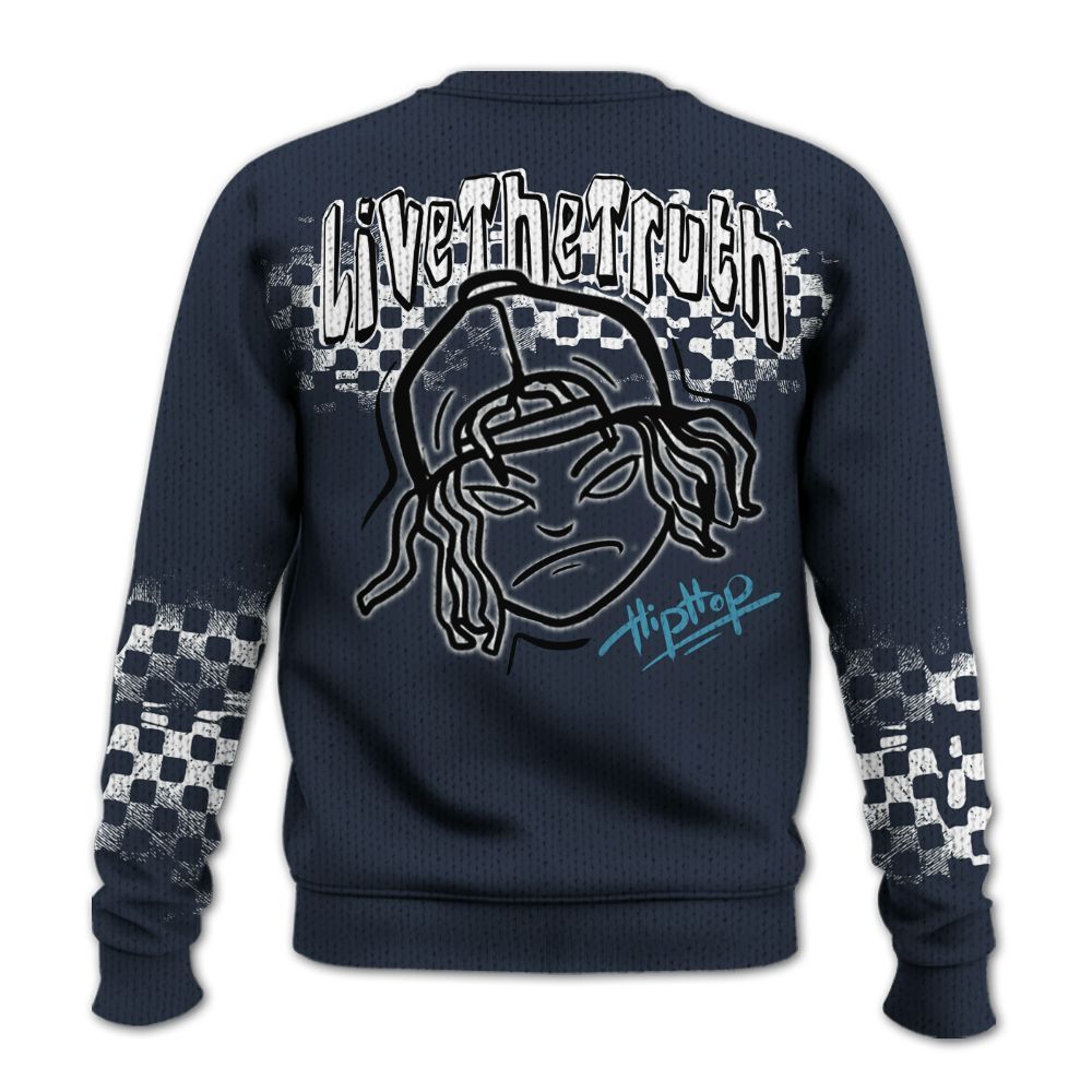 Knitted Sweater To Match Retro Obsidian 13s - Feel Life Street Style