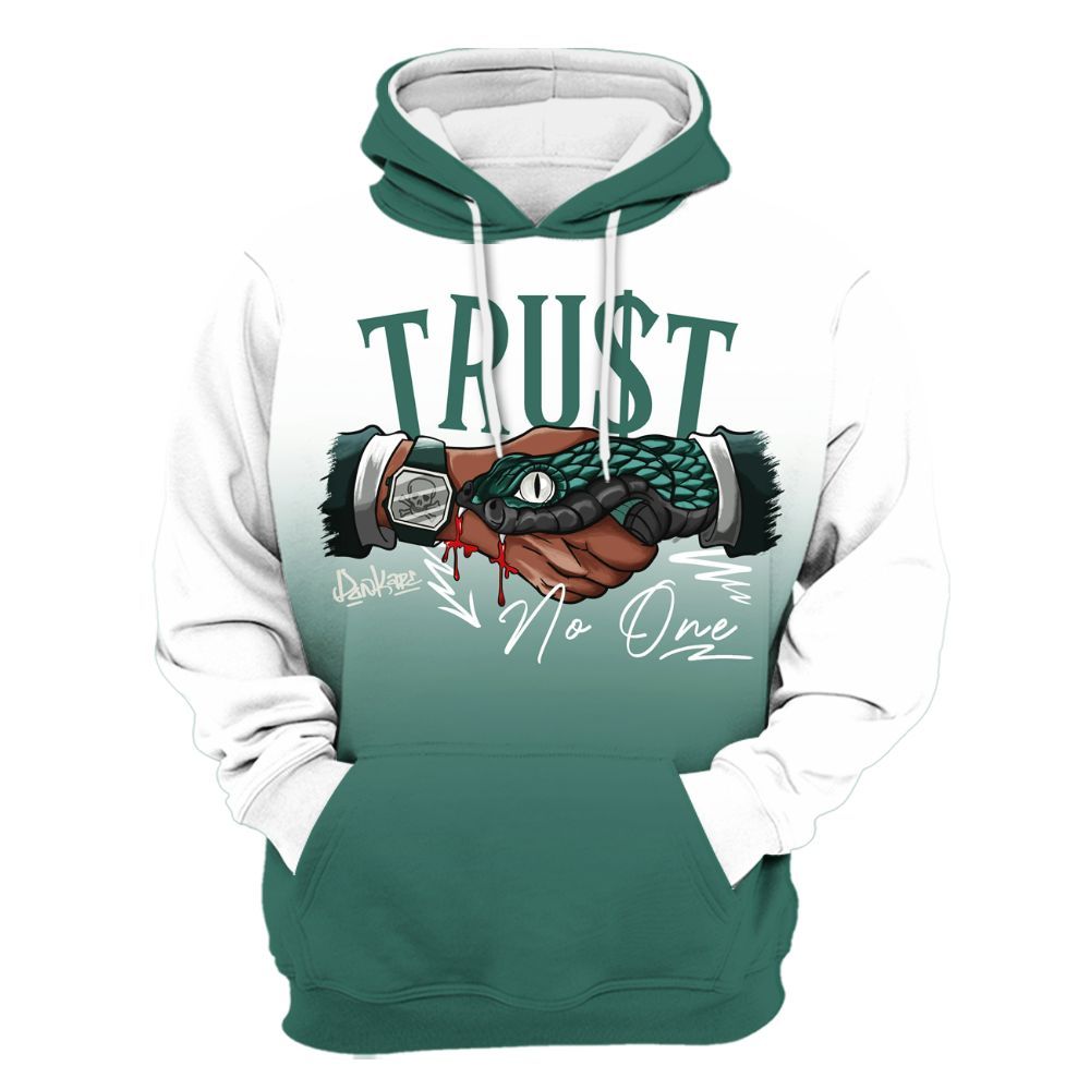 Hoodie To Match RM Oxidized Green 4s - Snake Trust No One Drip All Over Print