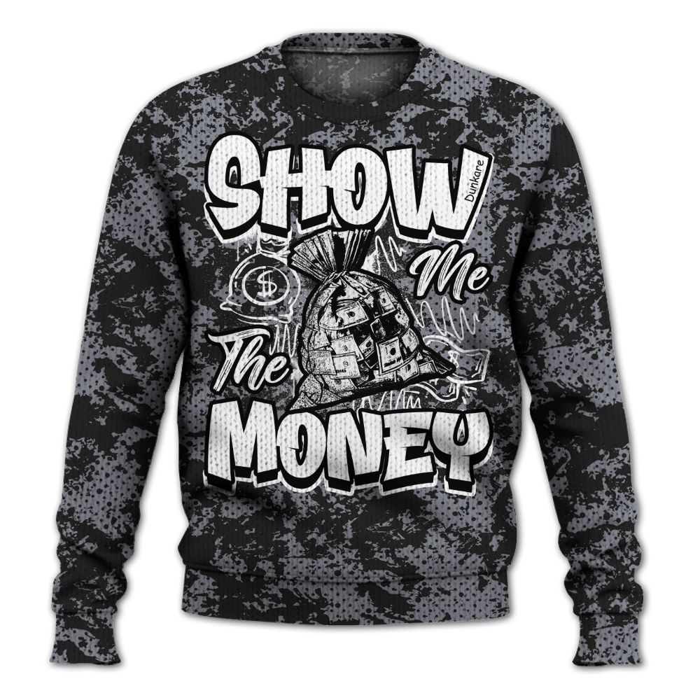 Knitted Sweater To Match Retro Black Flint 13s - Show Me The Money Retro