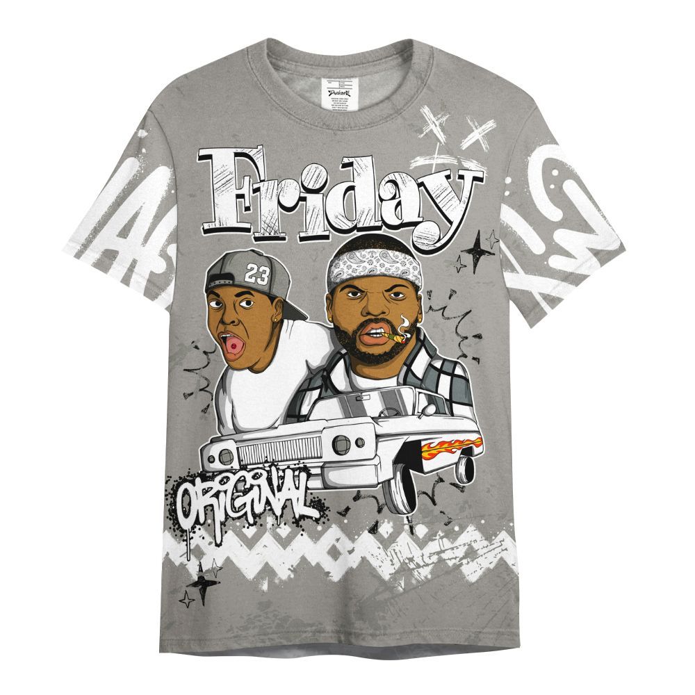 Shirt To Match Cool Grey 9s - Friday Sneaker Crayon All Over Print