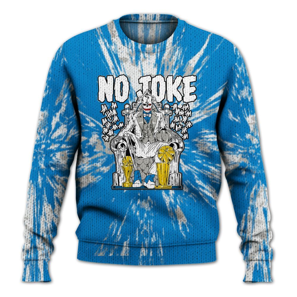 Knitted Sweater To Match Industrial Blue 4s - Ain't Joke Skeleton Luxury