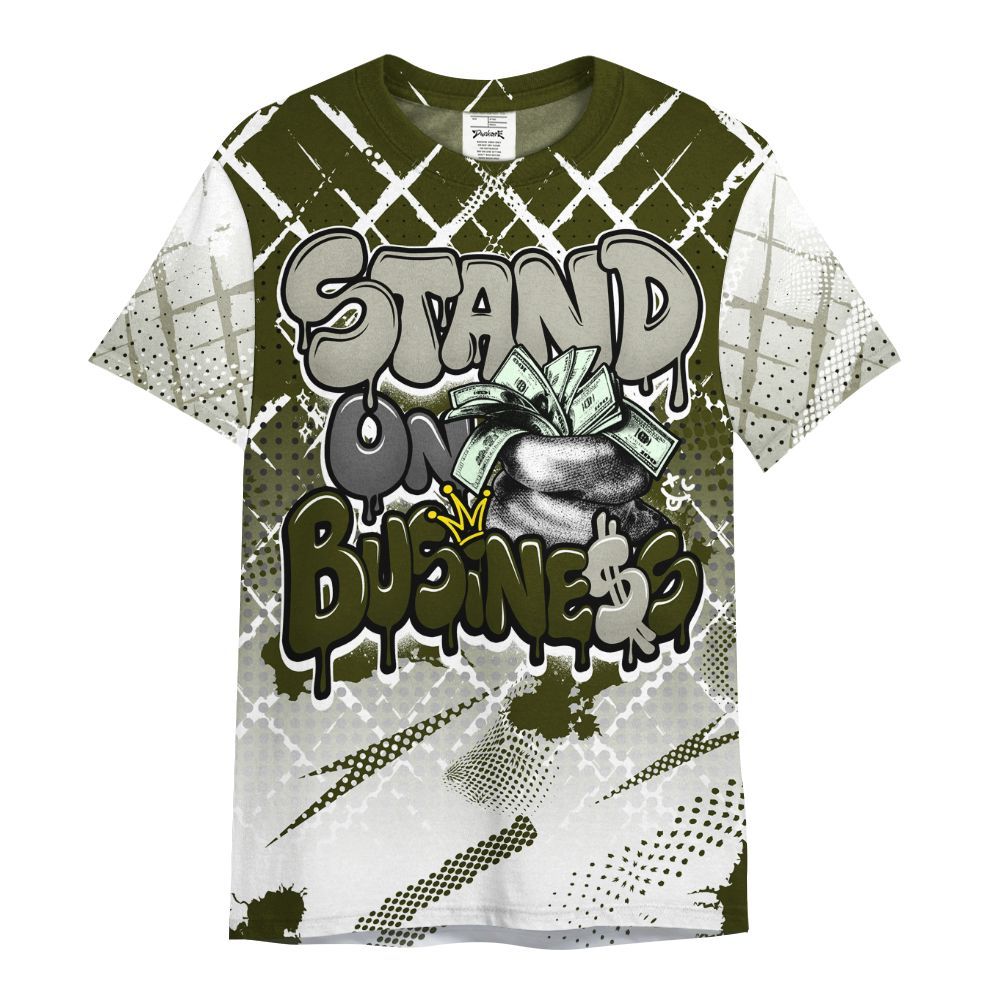 Shirt To Match Dunk Low Pale Ivory Cargo Khaki - Halftone Stand Business Dripping All Over Print