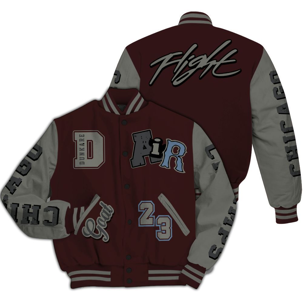 Varsity Jacket To Match Burgundy 5s - AIR Number 23 GOAT All Over Print
