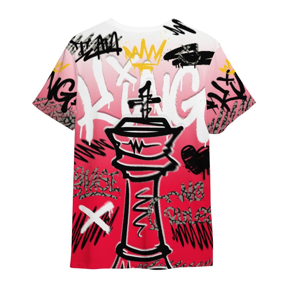 Shirt To Match Retro Fire Red 3s - Street King Chess Streetwear All Over Print