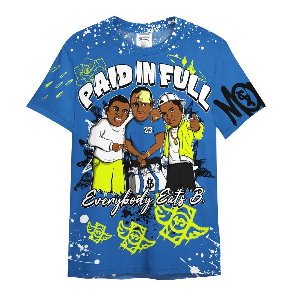 Shirt To Match Griffey Max 1 Varsity Royal - Everybody Paid In Full Crayon All Over Print