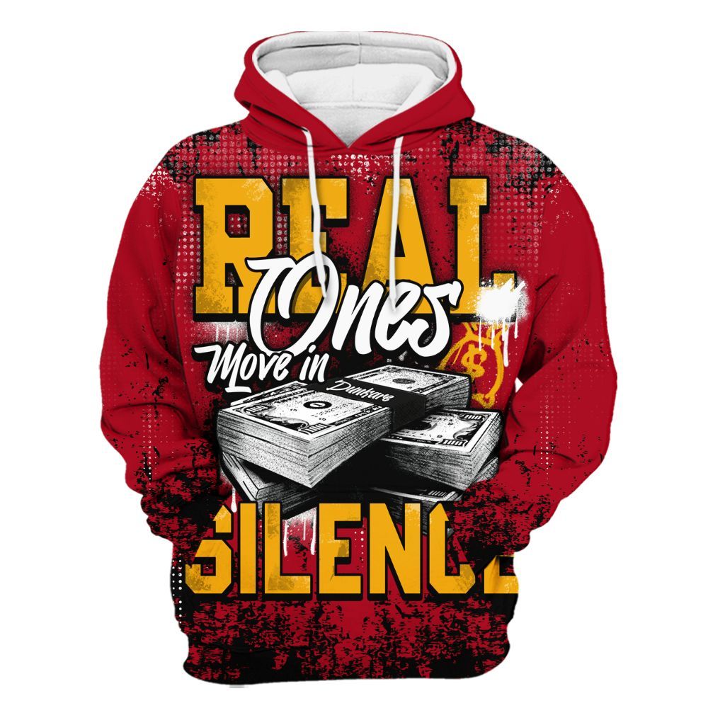 Hoodie To Match Cardinal 7s - Move In Silence Money Street Retro All Over Print
