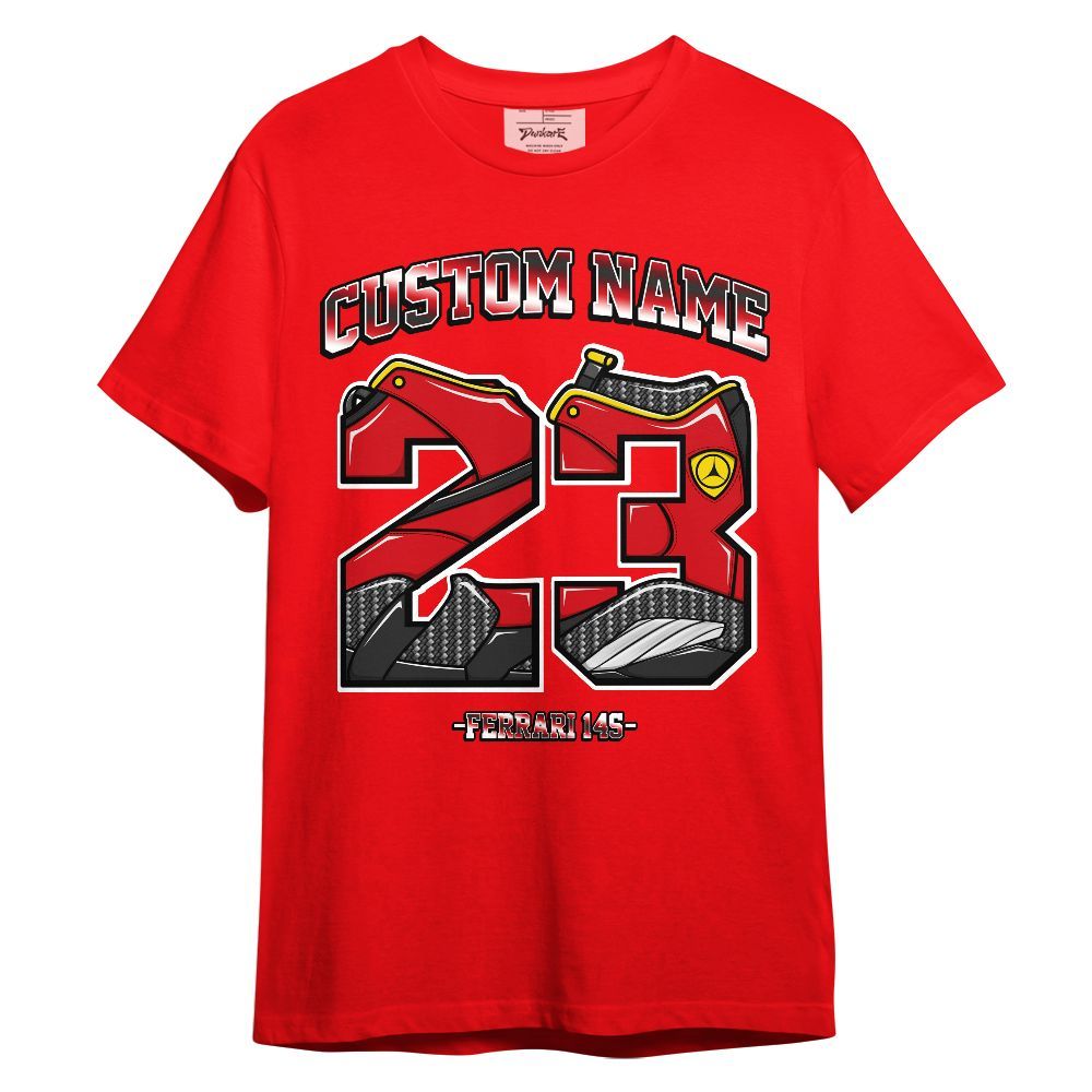 Shirt To Match Ferrari 14s - Number 23 Custom Name Graphic