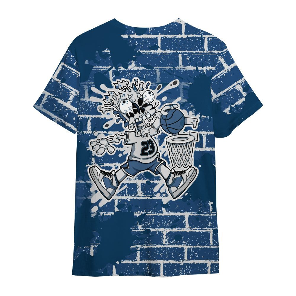 Shirt To Match High OG Midnight Navy 1s - 85's Dunks Graphic Halloween All Over Print