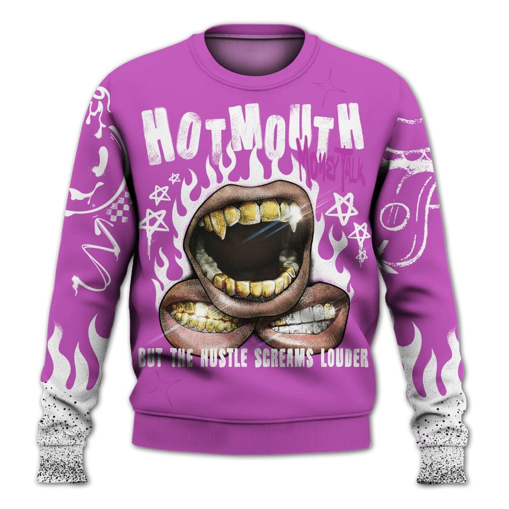 Sweatshirt To Match Hyper Violet 4s - Mouth Burning Street Style All Over Print