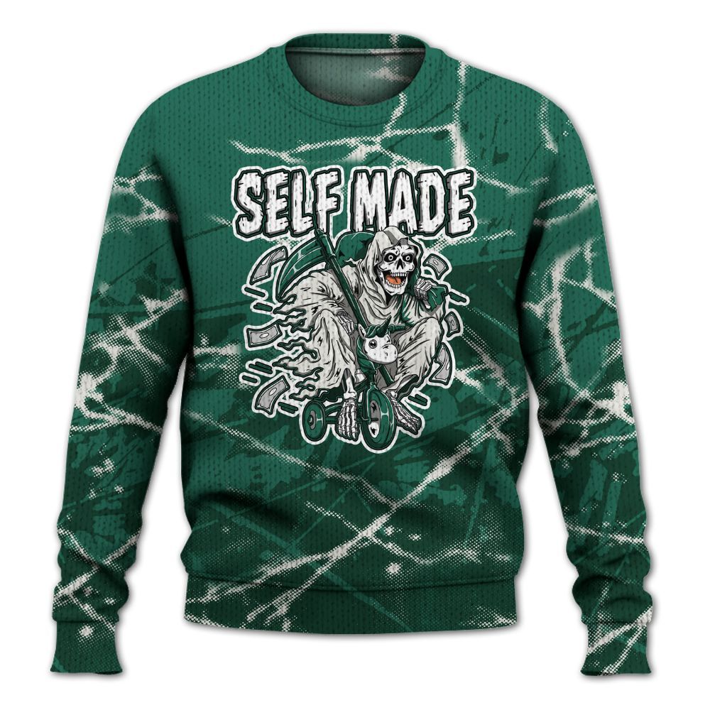 Knitted Sweater To Match Oxidized Green 4s - Self Make Skeleton Profound