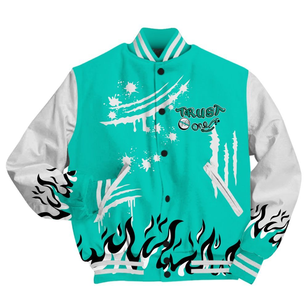Varsity Jacket To Match Dunk Low Clear Jade - Graphic Trust No One All Over Print