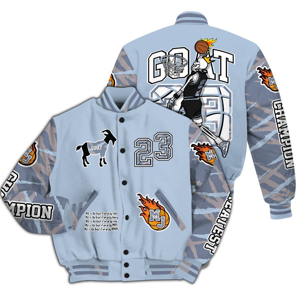 Varsity Jacket To Match Ja 2 Induction - 23 G.0.A.T Jump Up Basketball All Over Print