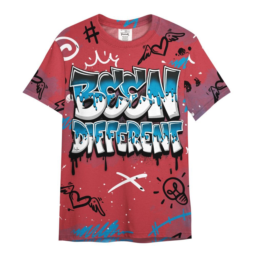 Shirt To Match High OG University Red Dark Powder Blue 1s - Drip Been Di2ferent All Over Print