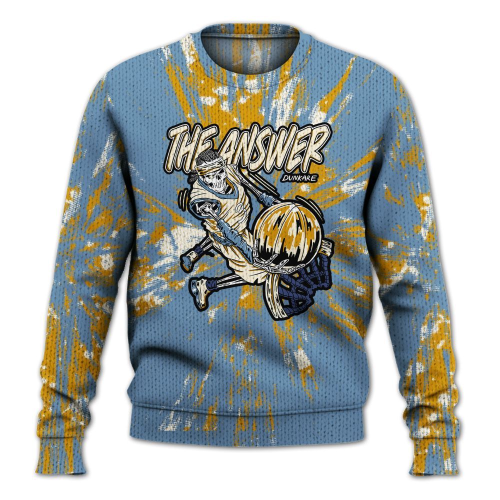 Knitted Sweater To Match High OG First In Flight 1s - The Answer Skeleton Luxury