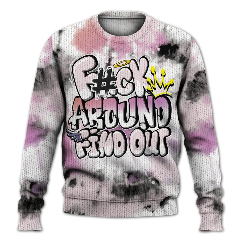 Knitted Sweater To Match Book Sunrise 1s - Tie Dye FK Around Find Out