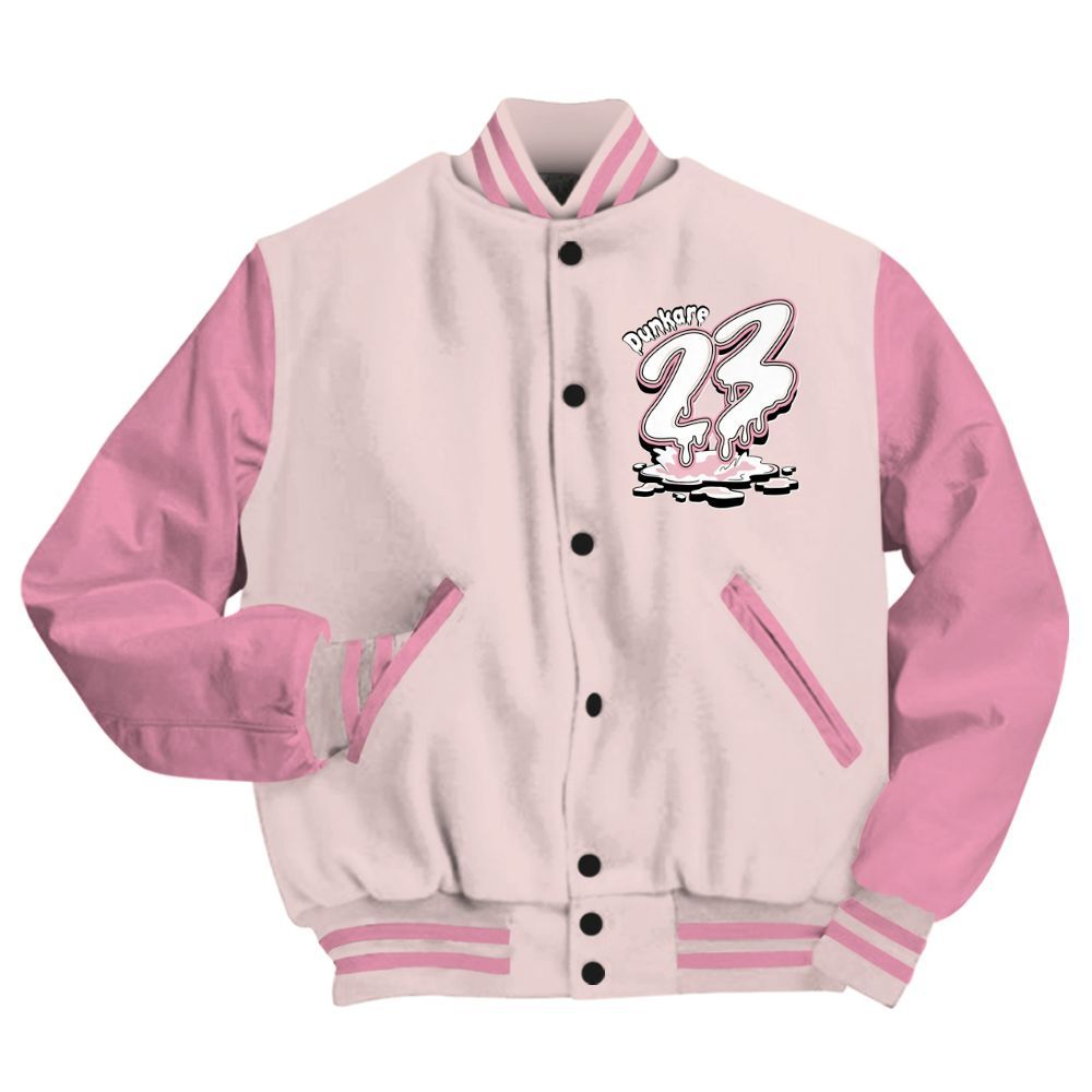 Varsity Jacket To Match Dunk Low KD 17 Aunt Pearl - Custom Name 23 Drip All Over Print