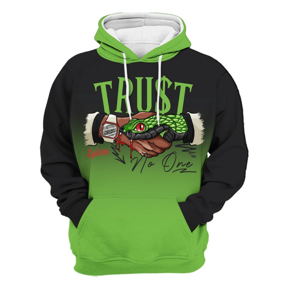 Hoodie To Match Air Max Waffle SP Action Green - Snake Trust No One Drip All Over Print