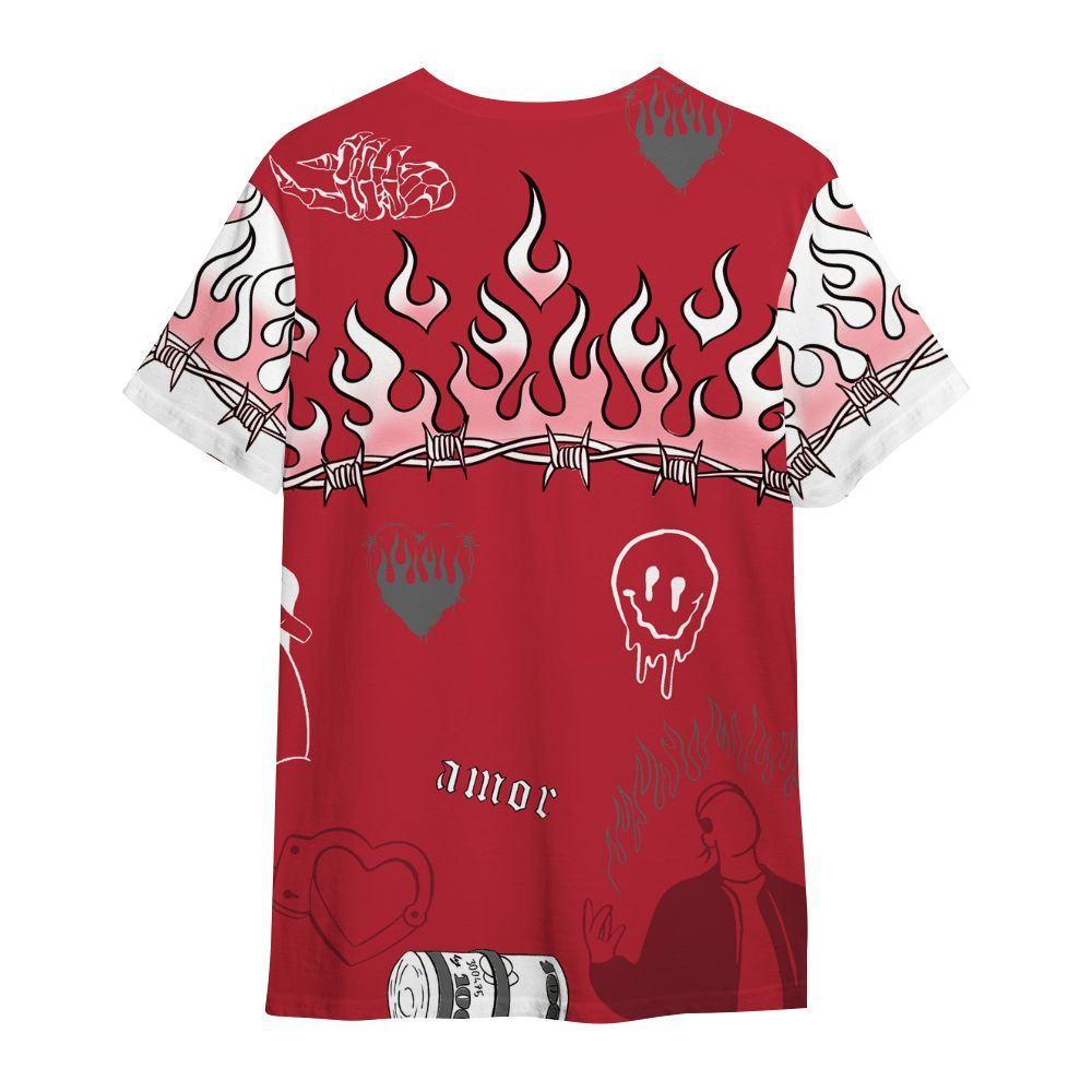 Shirt To Match Red Flint 13s - Snake Trust No One All Over Print