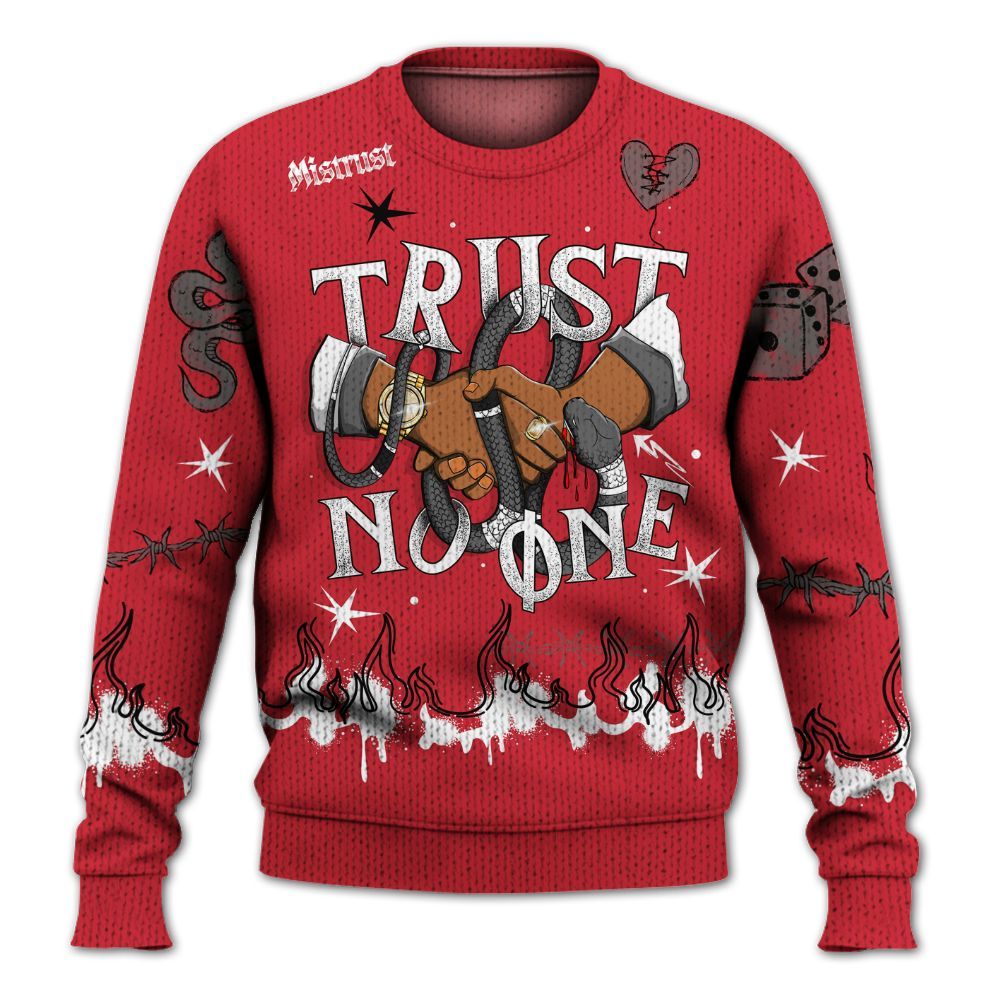 Sweater To Match Bunny 2025 8s - Trust No One Snake-Bite Doodle Crayon Graphic