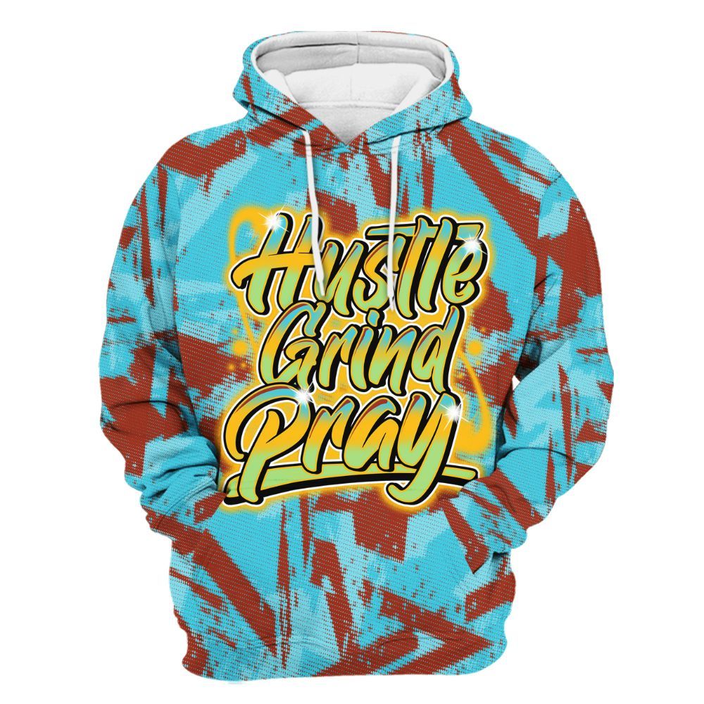 Hoodie To Match SB Dunk Di'Orr Greenwood - Hustles And Prayer Graphic Halftone All Over Print