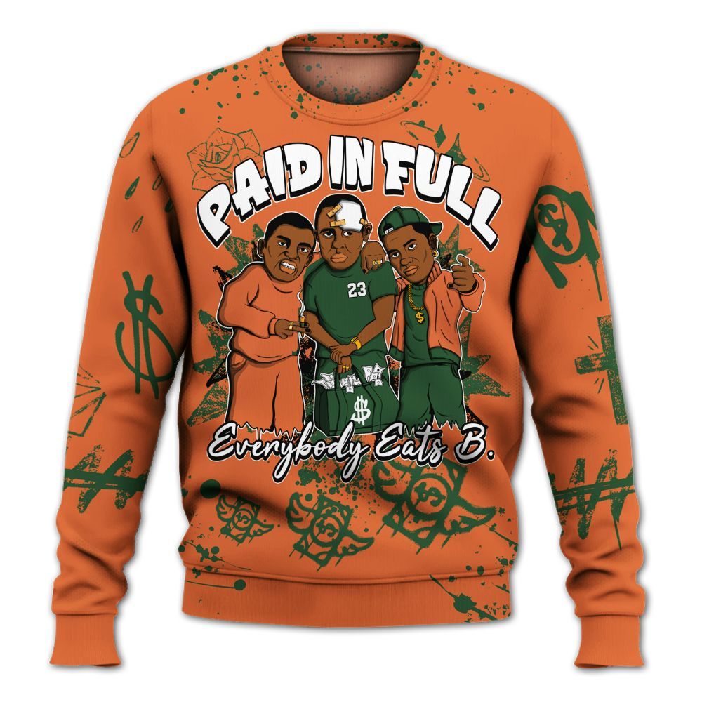 Sweatshirt To Match Low Miami 5s - Everybody Paid In Full Crayon All Over Print