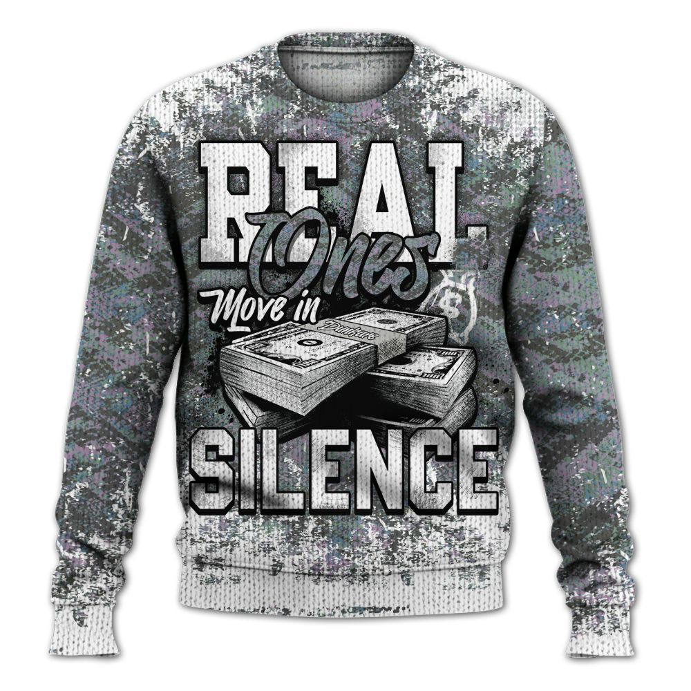 Knitted Sweater To Match Low CNY Year Of The Snake 11s - Move In Silence Money Street Retro