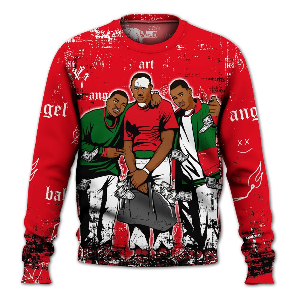 Sweatshirt To Match Chicago 13s - Paid In Full Money All Over Print