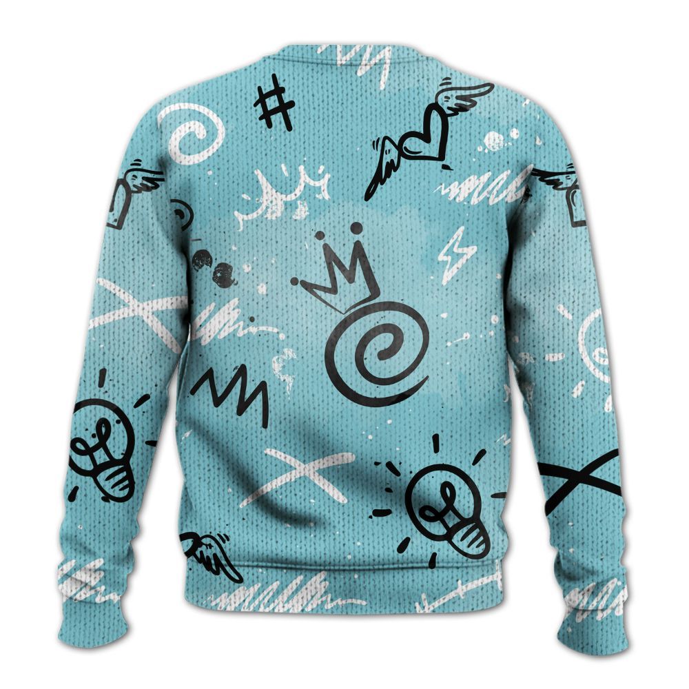 Knitted Sweater To Match Low Legend Blue 11s - Drip Been Di2ferent