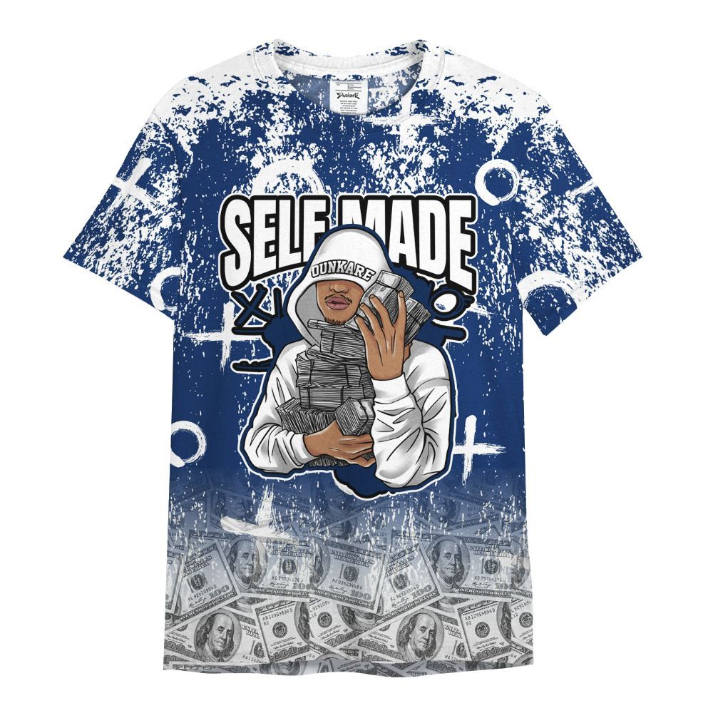 Shirt To Match High OG Deep Royal Blue 1s - Selfmade Unique Drip All Over Print