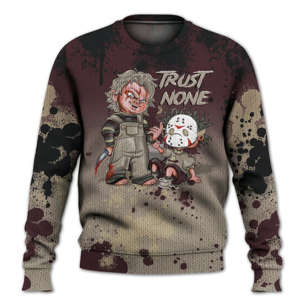 Knitted Sweater To Match AMM Retro Phantom 4s - Trust No One Scary