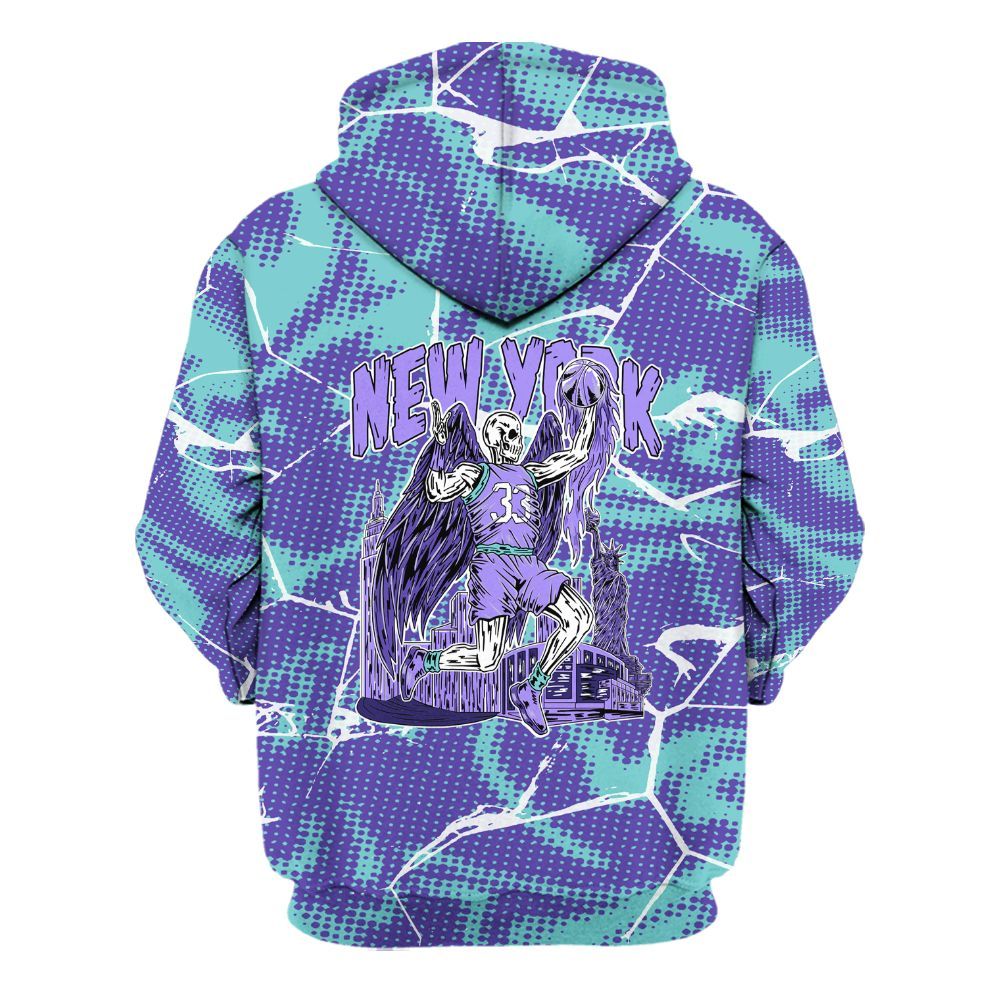 Hoodie To Match Low Hornets 1s - Ewing Era Skeleton Crack All Over Print
