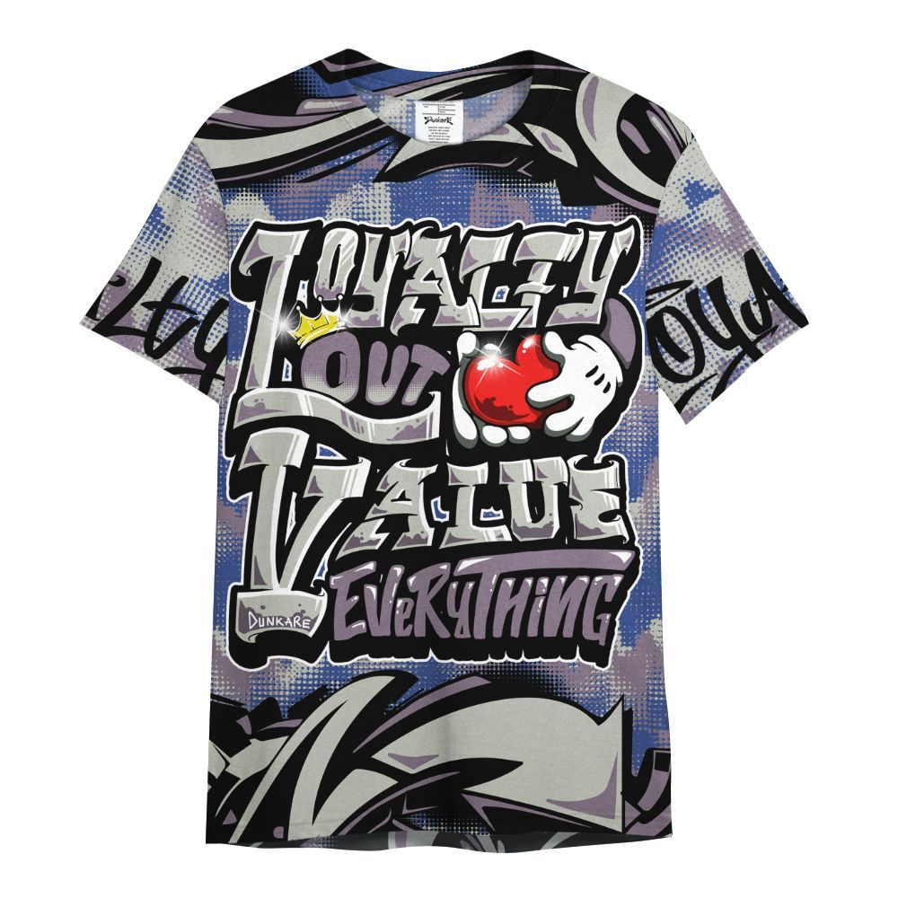 Shirt To Match Low OG Voodoo Alternate 1s - Loyalty Out Value Graffiti All Over Print