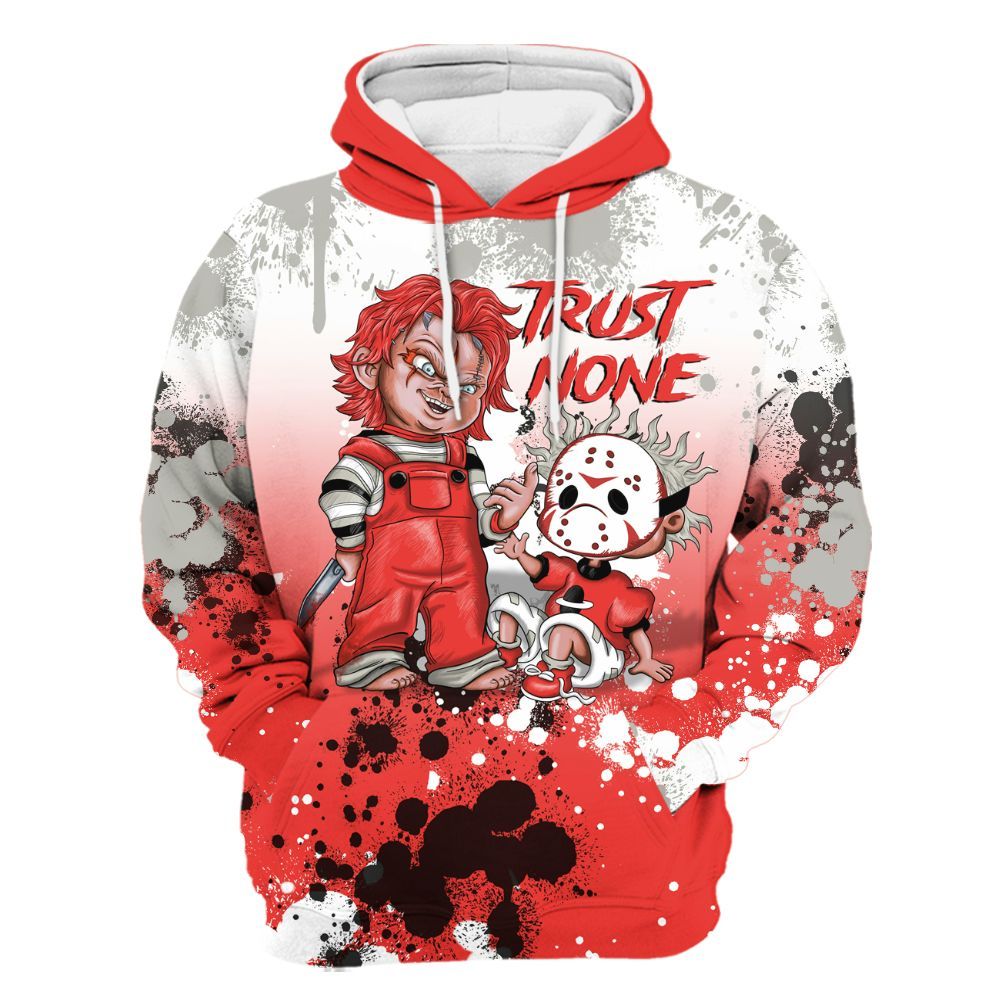 Hoodie To Match Vomero 5 Bright Crimson - Trust No One Scary All Over Print